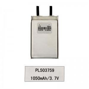 3,7V litiumjon Lipo Polymer 1050mAh digitalt produktbatteri